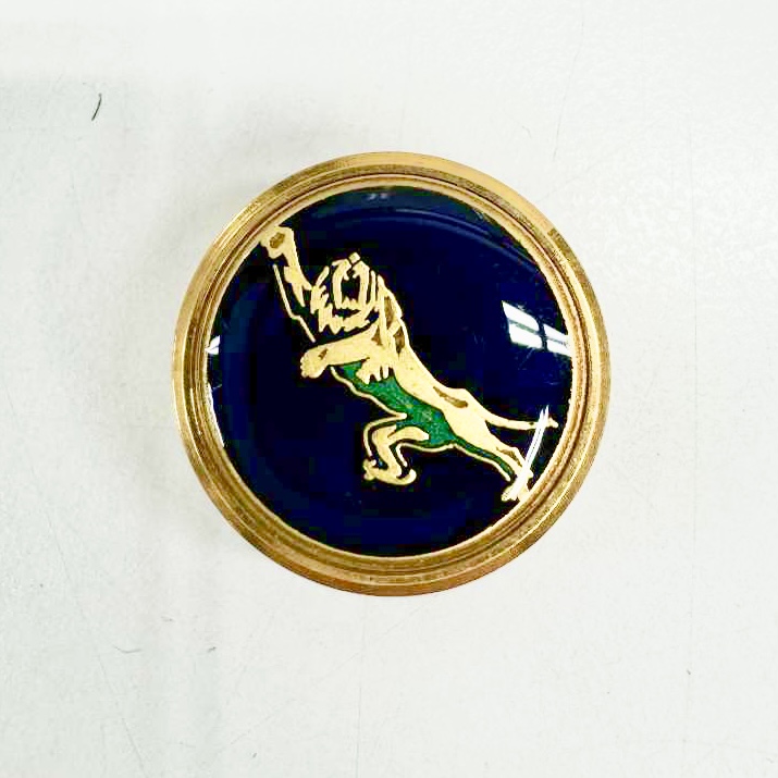 303 Made In Japan Metal Buttons For Suits And Jackets Tiger Pattern Navy Gold
