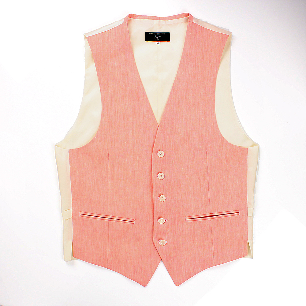 HLV-05 HARISSONS Linen Vest Pink[Formal Accessories] Yamamoto(EXCY)