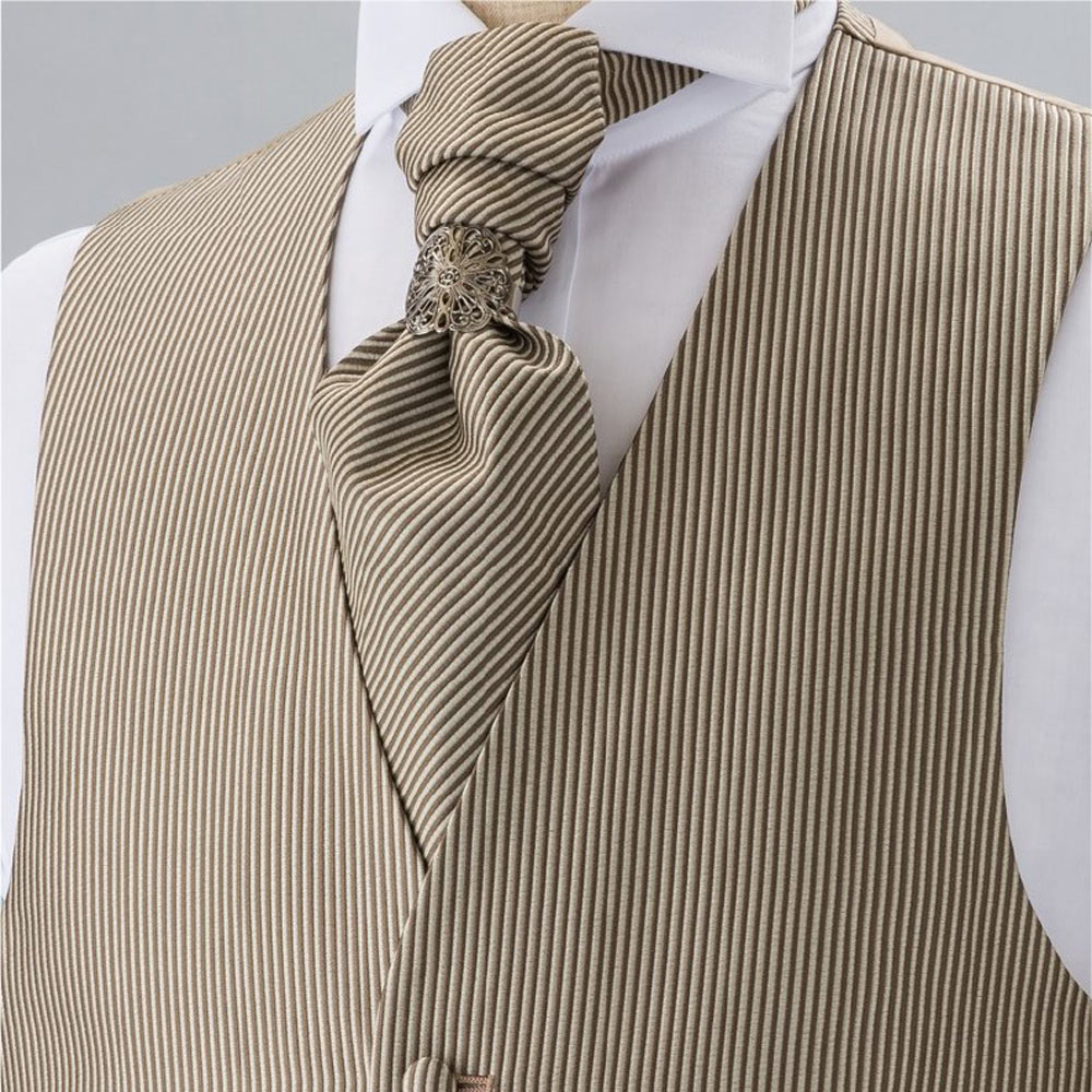 V-3004 Formal Vest Made In Japan Striped Gold[Formal Accessories] Yamamoto(EXCY)