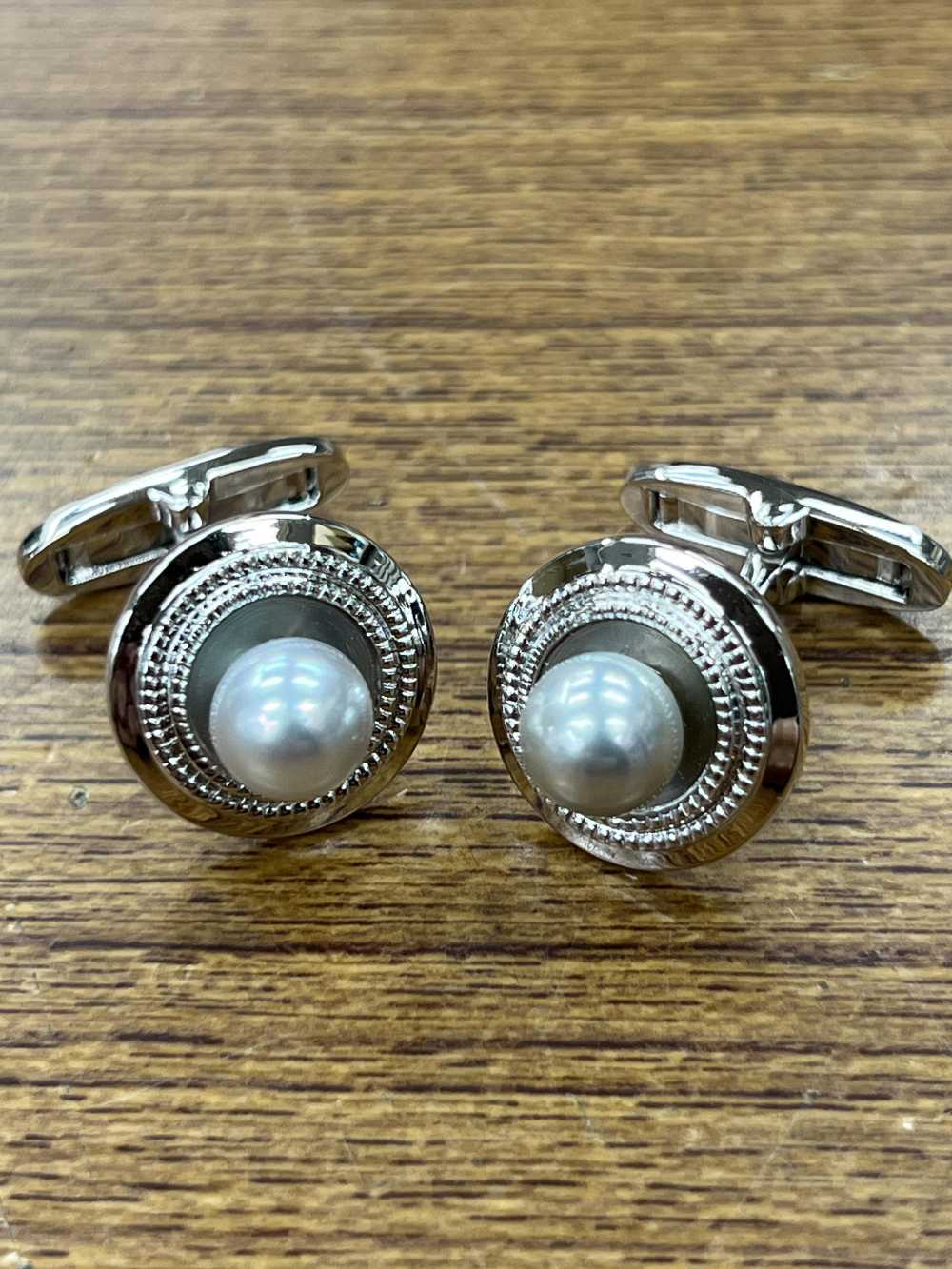 3002 Black Pearl Cufflinks Silver[Formal Accessories] Yamamoto(EXCY)