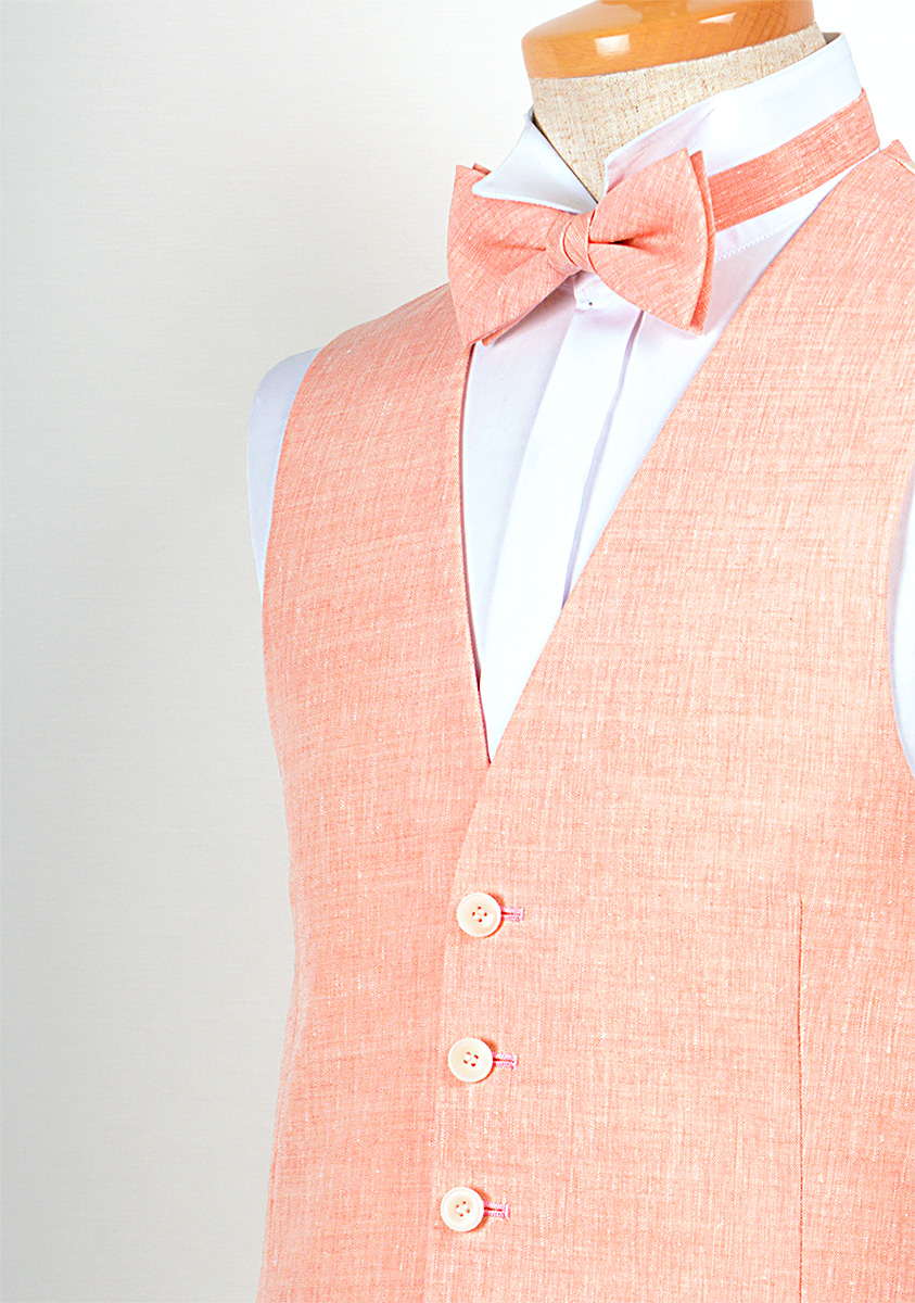LV-5 Japanese Linen Vest Pink[Formal Accessories] Yamamoto(EXCY)