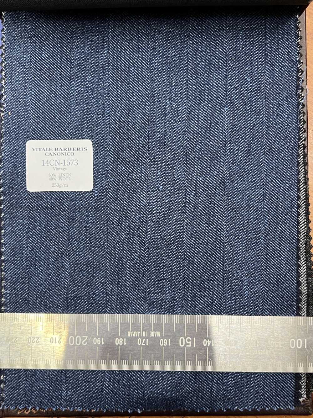 14CN1573 CANONICO LI/60 W/40 Blue Herringbone[Textile] CANONICO