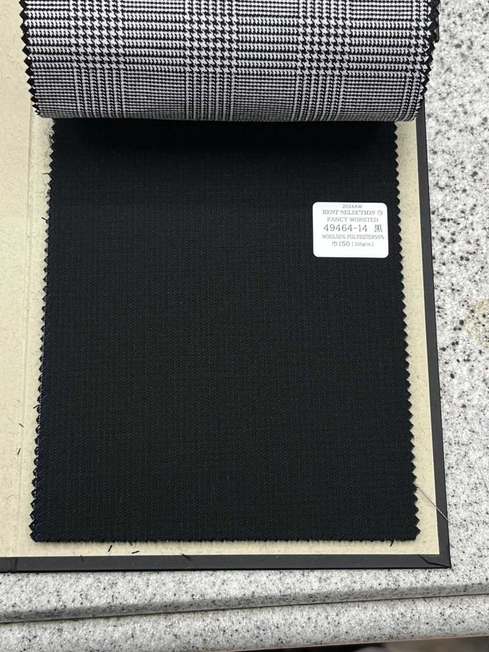 49464 FANCY WORSTED Wrinkle-resistant Wool Polyester Check[Textile] Kunishima Co., Ltd.