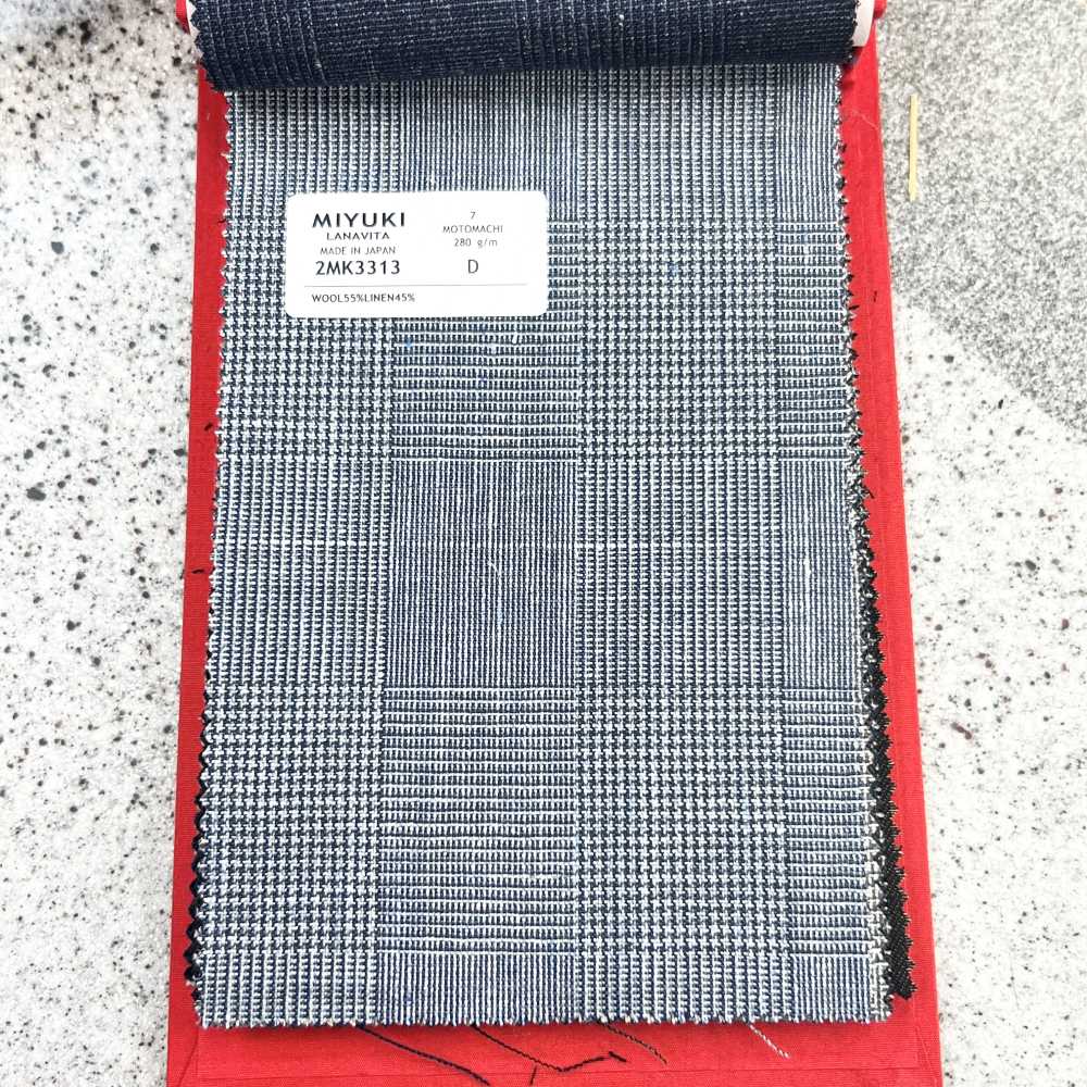 2MK3313 25SS MIYUKI Textile MOTOMACHI Light Blue Check Miyuki Keori (Miyuki)