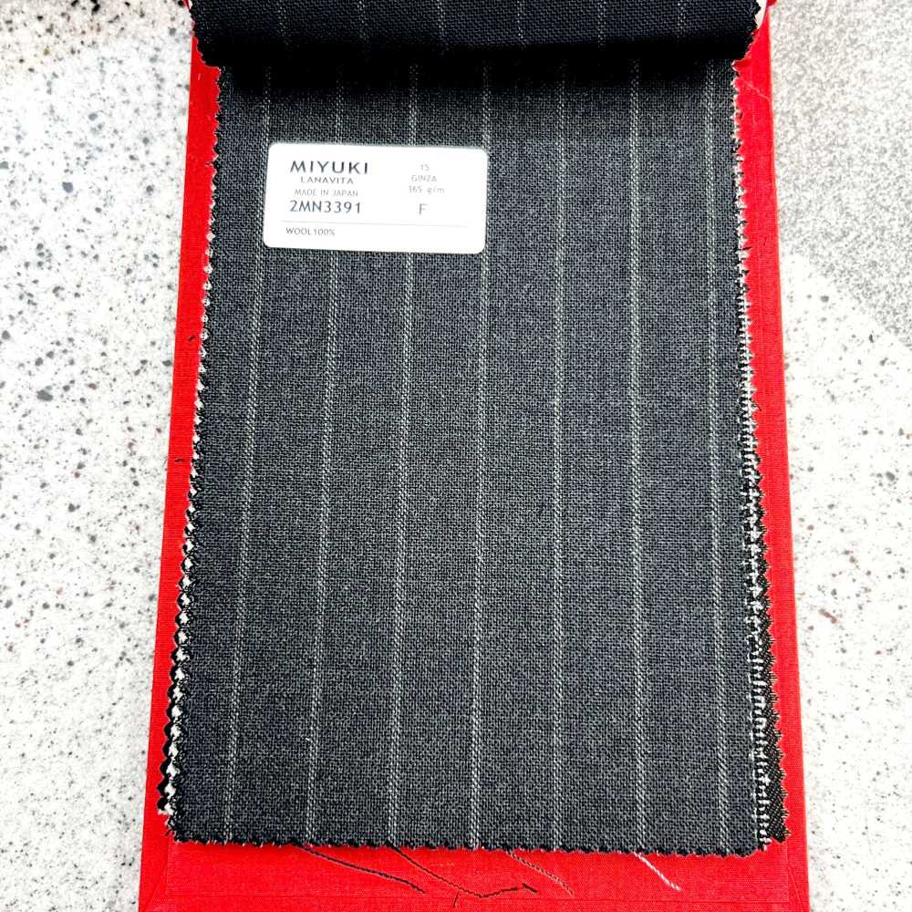 2MN3391 25SS MIYUKI Textile GINZA Charcoal Heaven Gray Stripe Miyuki Keori (Miyuki)
