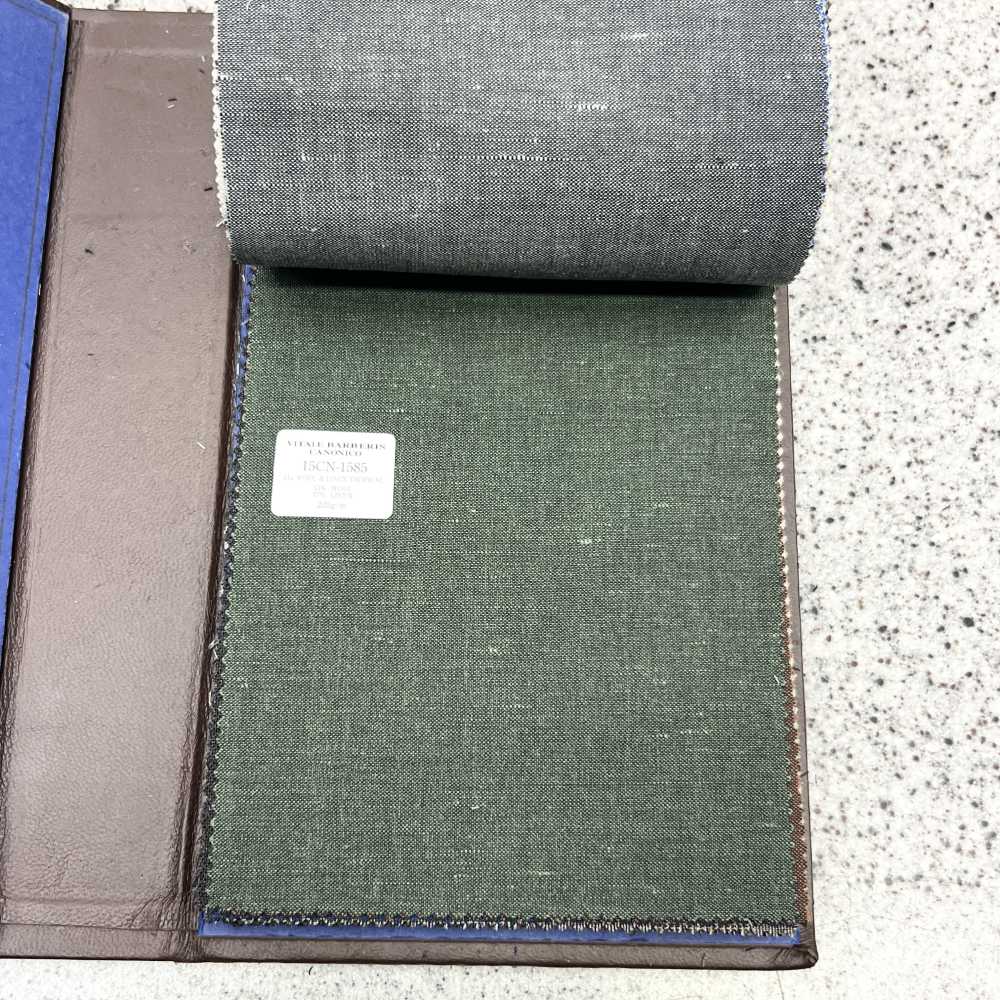 15CN1585 CANONIC 21μ WOOL&LINEN TROPICAL Green No Pattern[Textile] CANONICO