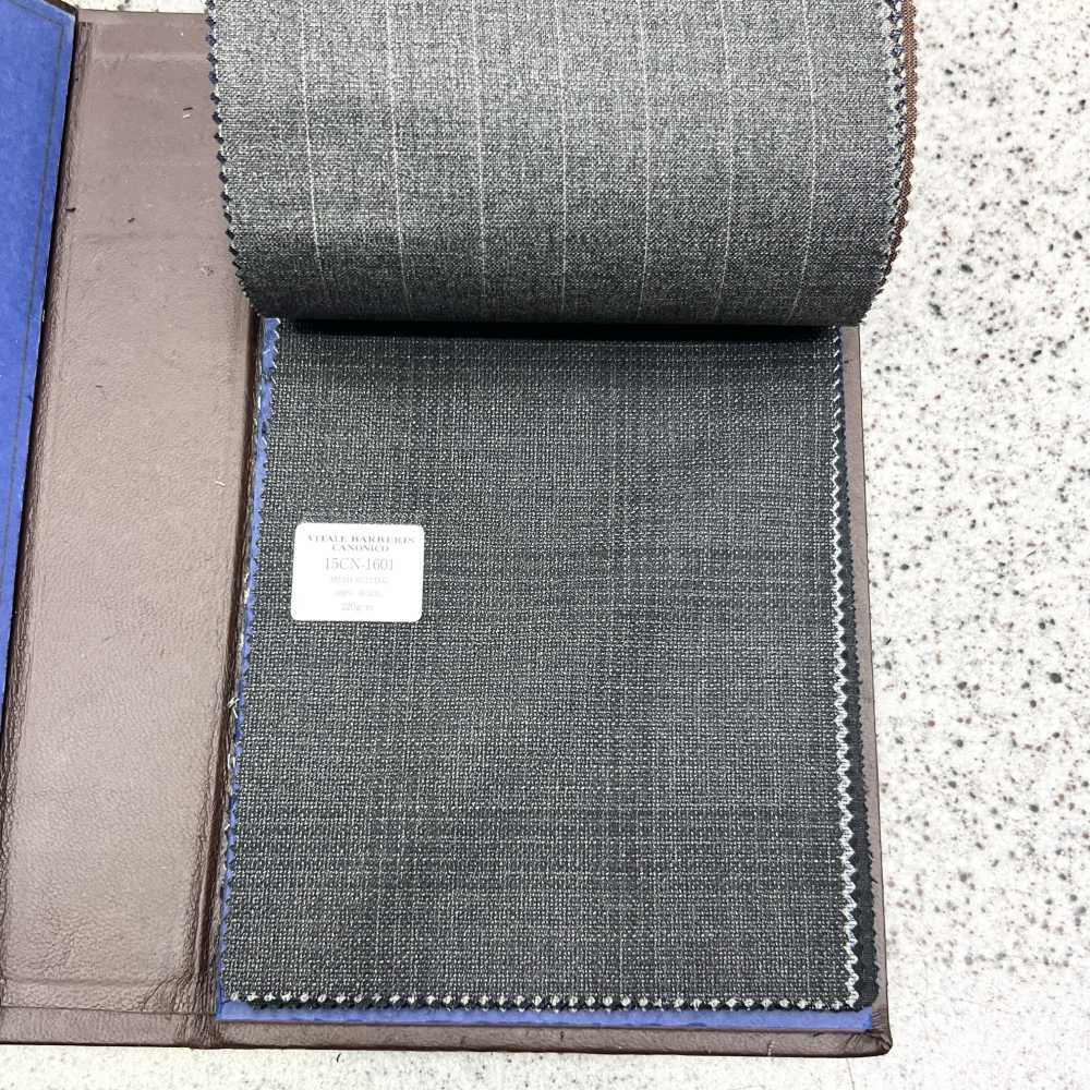 15CN1601 CANONIC MESH SUITING (Without Ears) Glen Check Dark Grey[Textile] CANONICO