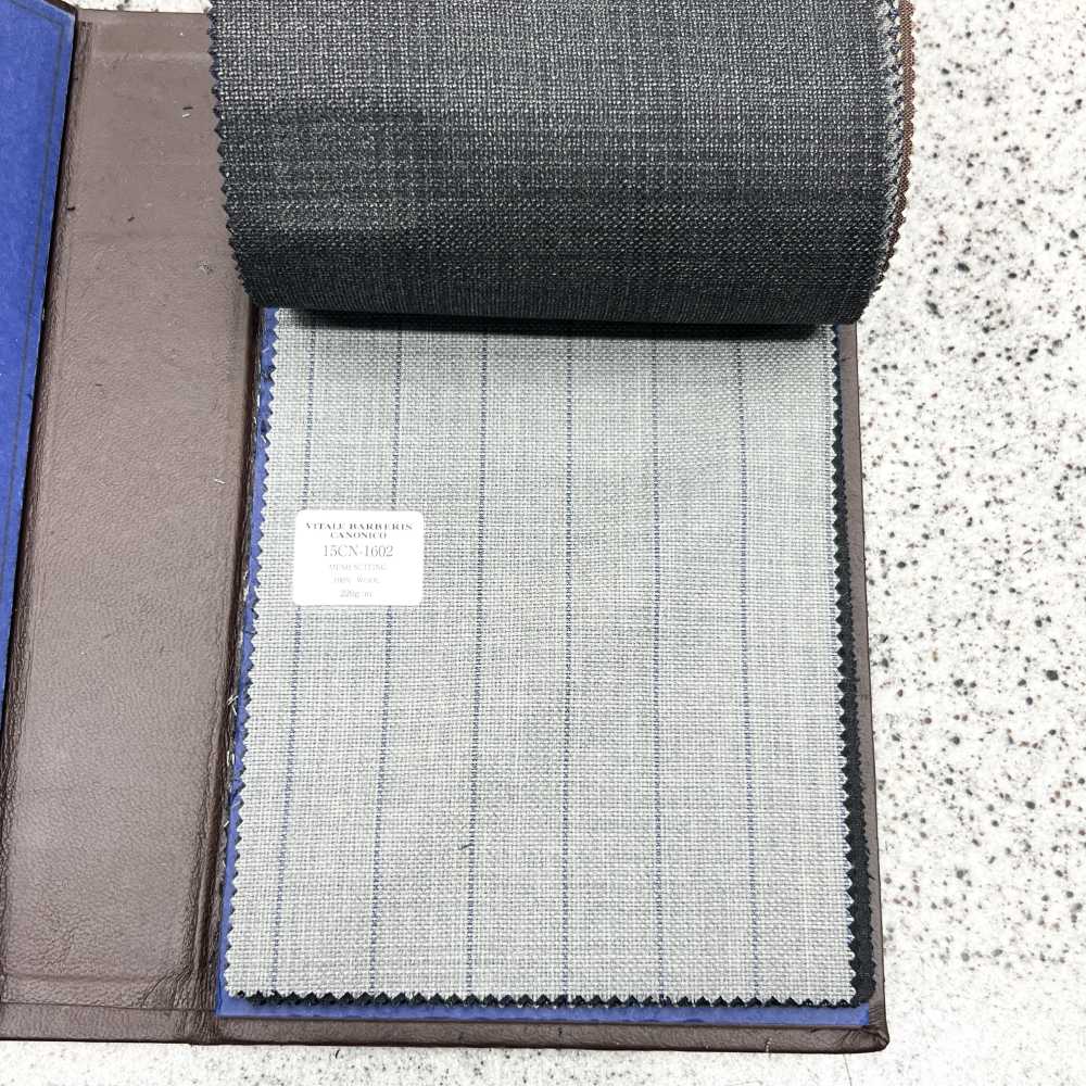 15CN1602 2025SS CANONIC MESH SUITING (No Ears) Pinstripe Gray[Textile] CANONICO