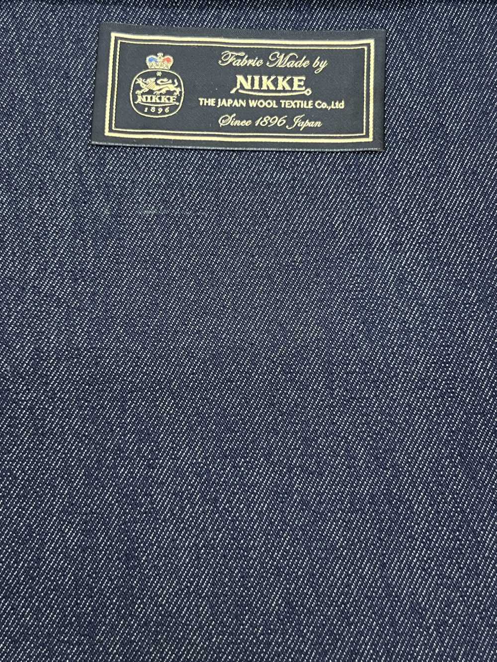 896S4311-38 NIKKE WOOL DENIM Navy Blue No Pattern Single Thread 140 Single Thread[Textile] Nickel