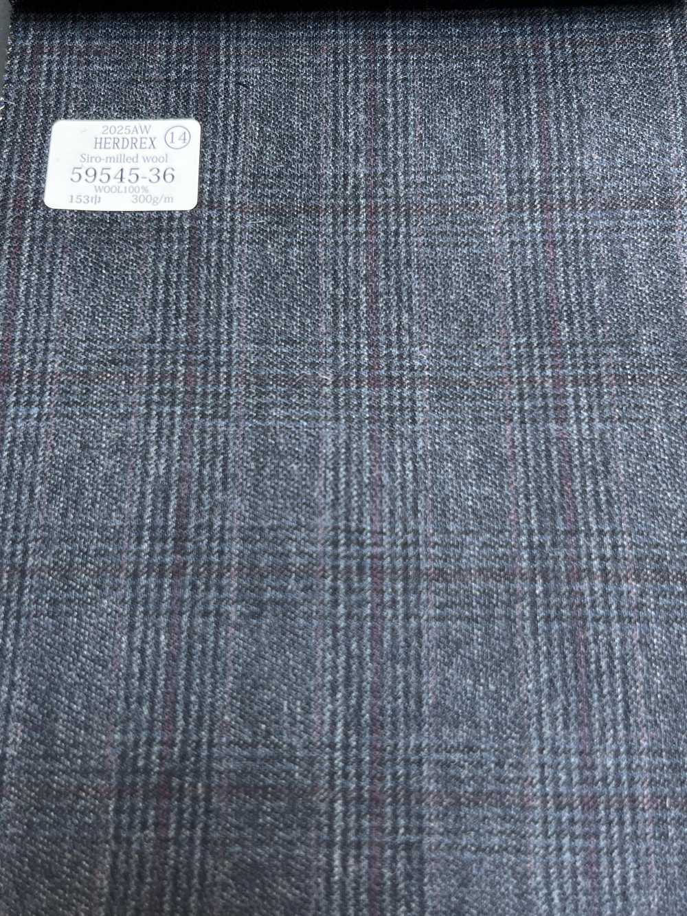 59545-36 25AW HERDREX [Siro-milled Wool] Siro-milled Wool Gray Glen Check[Textile] Kunishima Co., Ltd.