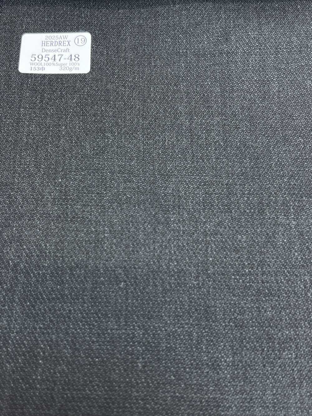 59547-48 25AW HERDREX [Dense Craft] Dense Craft Charcoal Heaven Gray[Textile] Kunishima Co., Ltd.