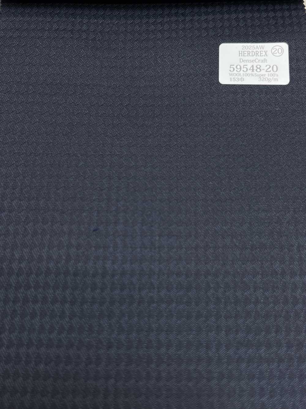 59548-20 25AW HERDREX [Dense Craft] Dense Craft Navy Check Woven Pattern[Textile] Kunishima Co., Ltd.