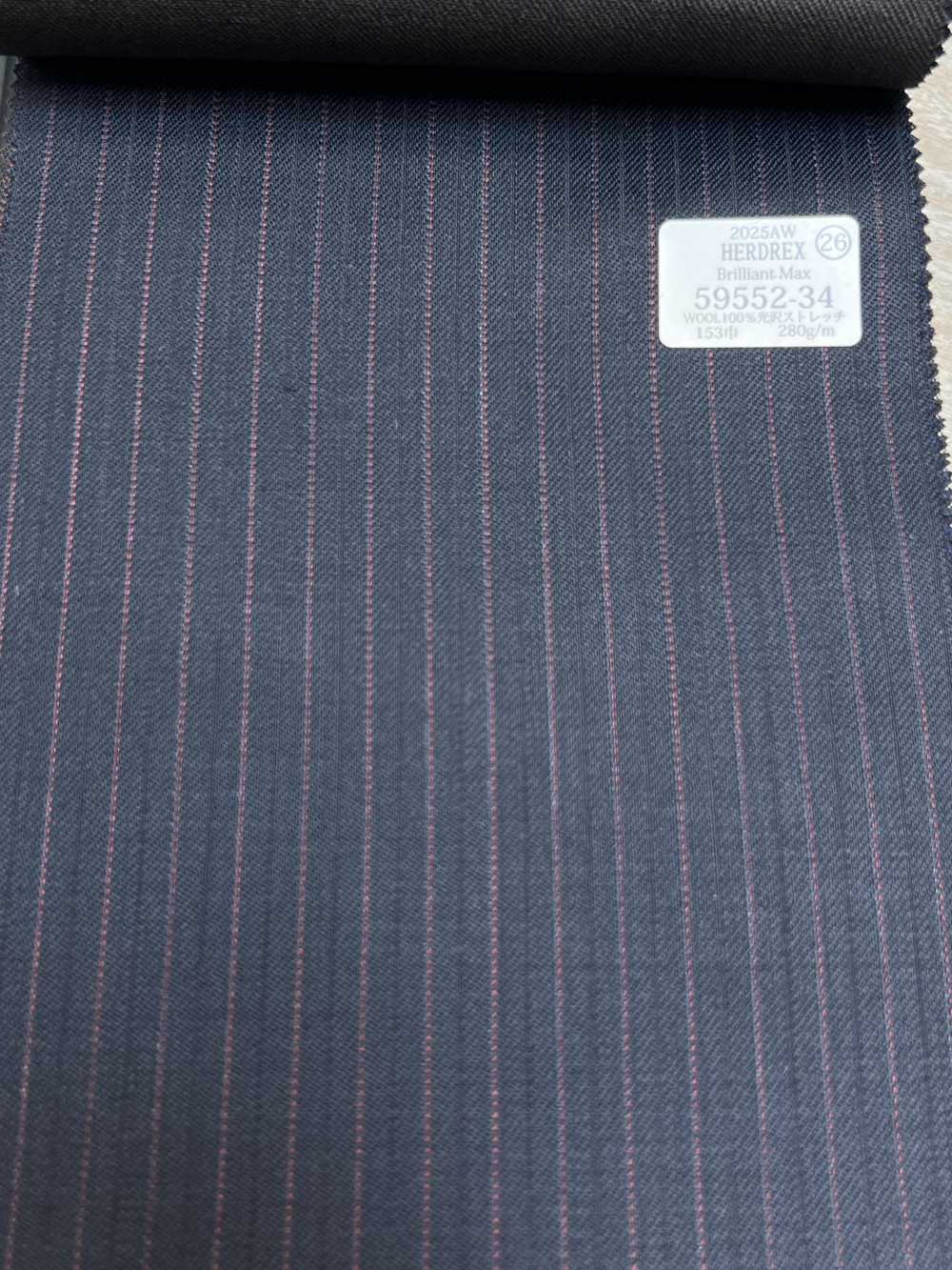 59552-34 25AW HERDREX [Brilliant Max] Brilliant Max Navy Alternate Stripe[Textile] Kunishima Co., Ltd.