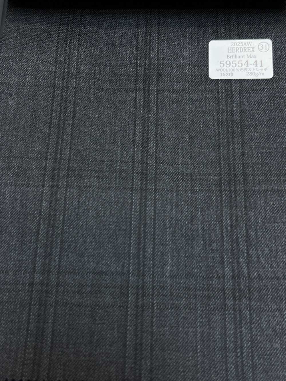 59554-41 25AW HERDREX [Brilliant Max] Brilliant Max Gray Windowpane[Textile] Kunishima Co., Ltd.