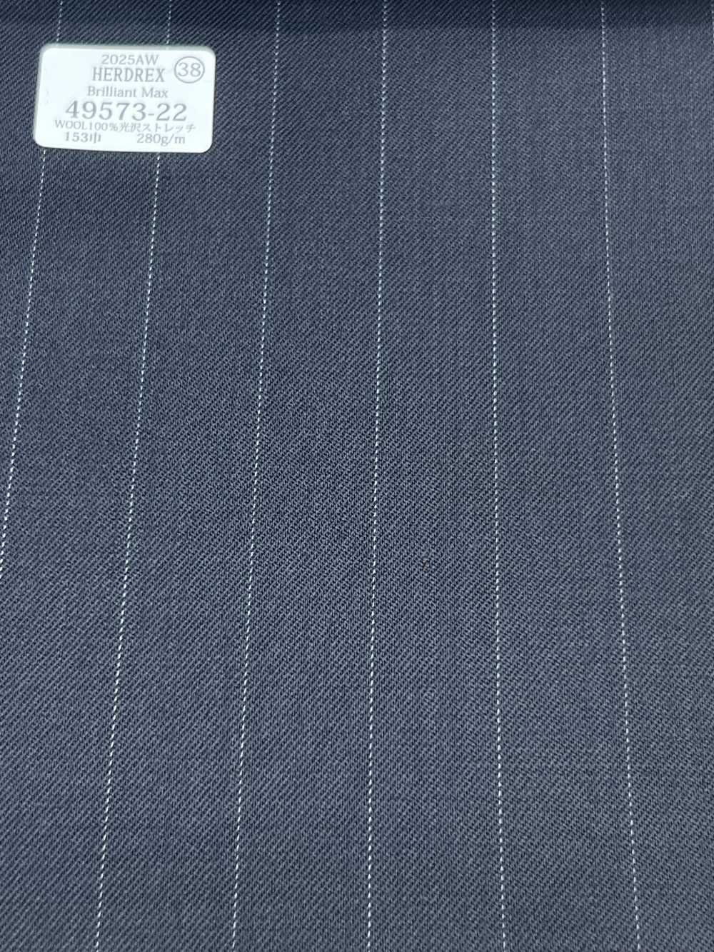49573-22 25AW HERDREX [Brilliant Max] Brilliant Max Navy Wide Pitch Stripe[Textile] Kunishima Co., Ltd.
