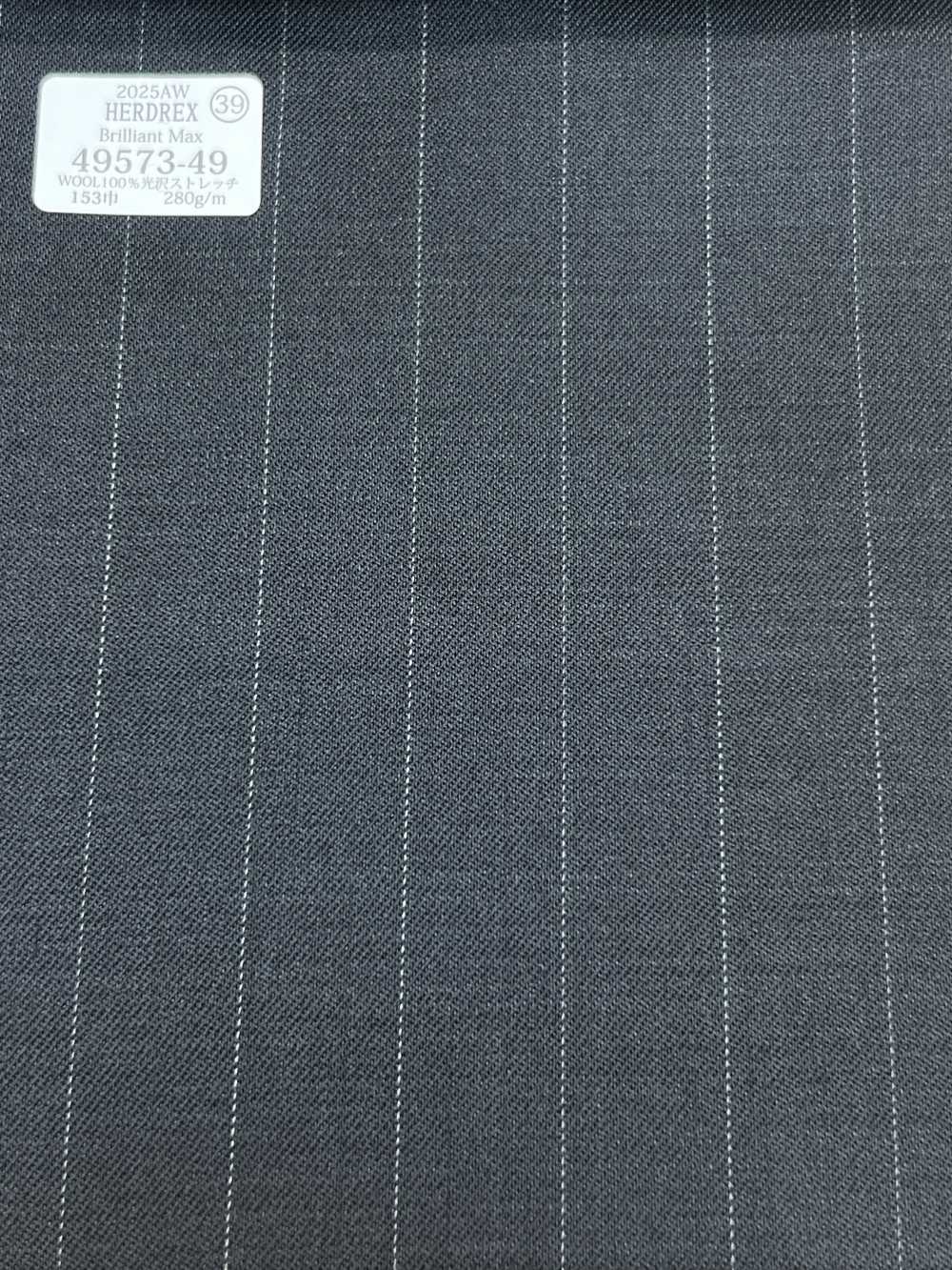 49573-49 25AW HERDREX [Brilliant Max] Brilliant Max Charcoal Heaven Gray Wide Pitch Stripe[Textile] Kunishima Co., Ltd.