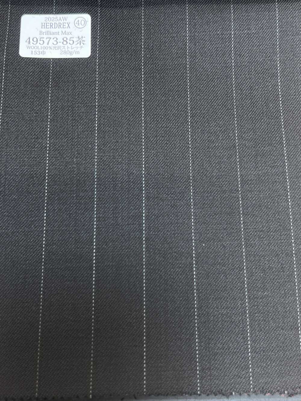 49573-85 25AW HERDREX [Brilliant Max] Brilliant Max Dark Brown Wide Stripe[Textile] Kunishima Co., Ltd.
