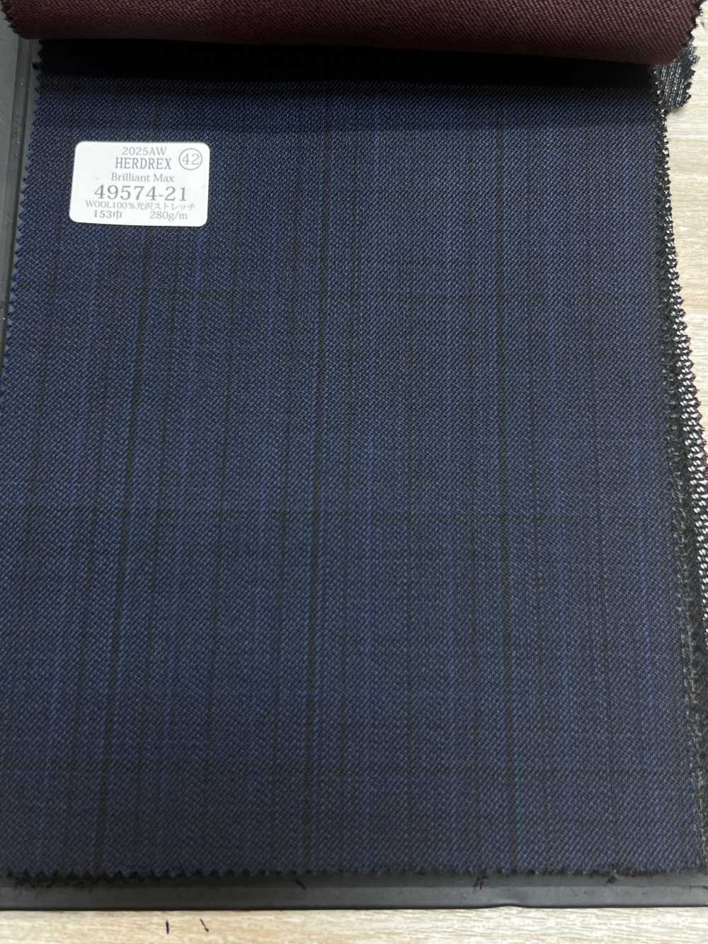 49574-21 25AW HERDREX [Brilliant Max] Brilliant Max Navy Check[Textile] Kunishima Co., Ltd.