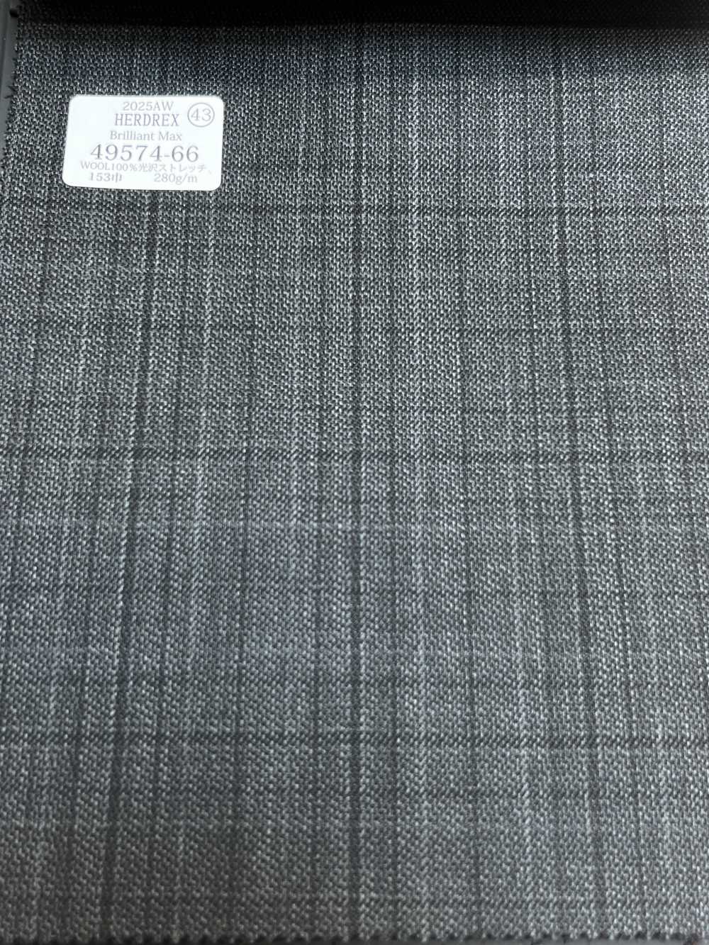 49574-66 25AW HERDREX [Brilliant Max] Brilliant Max Gray Check[Textile] Kunishima Co., Ltd.