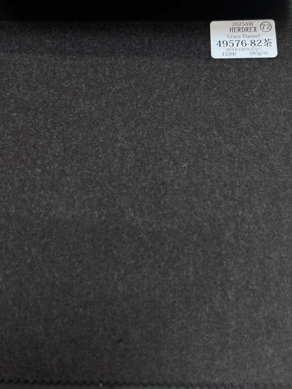 49576-82 25AW HERDREX [Grace Flannel] Grace Flannel No Pattern[Textile] Kunishima Co., Ltd.