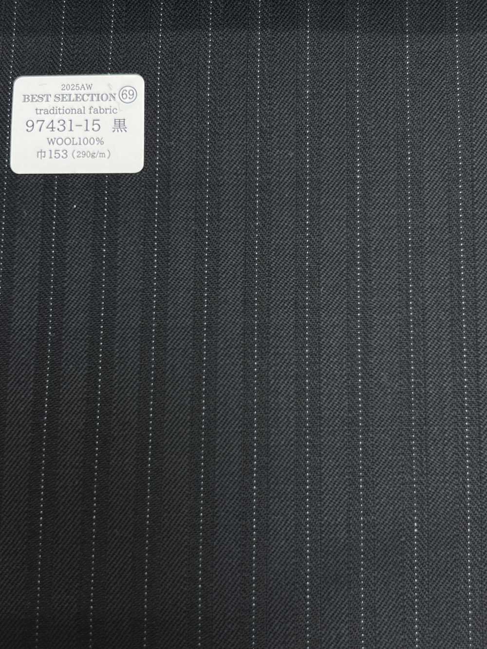 97431-15 25AW BEST SELECTION [traditional Fabric] Traditional Fabric Black Stripe[Textile] Kunishima Co., Ltd.