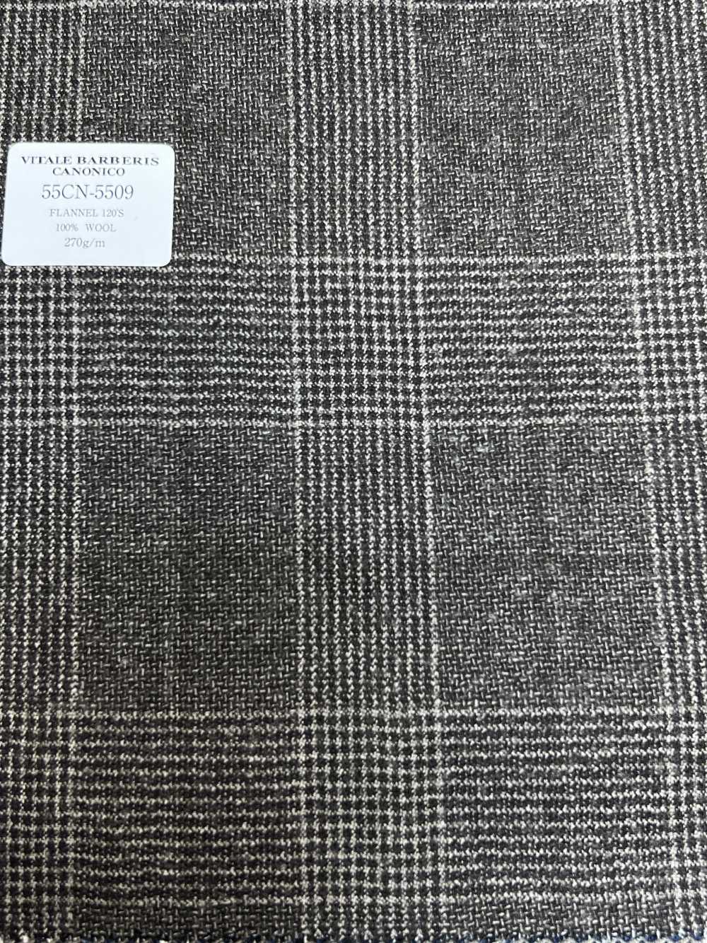 55CN5509 CANONICO FLANNEL 120'S Brown Glen Check[Textile] CANONICO