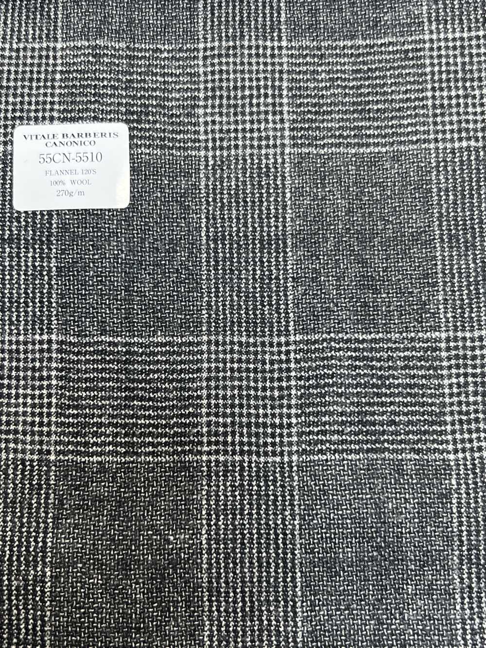 55CN5510 CANONICO FLANNEL 120'S Gray Glen Check[Textile] CANONICO