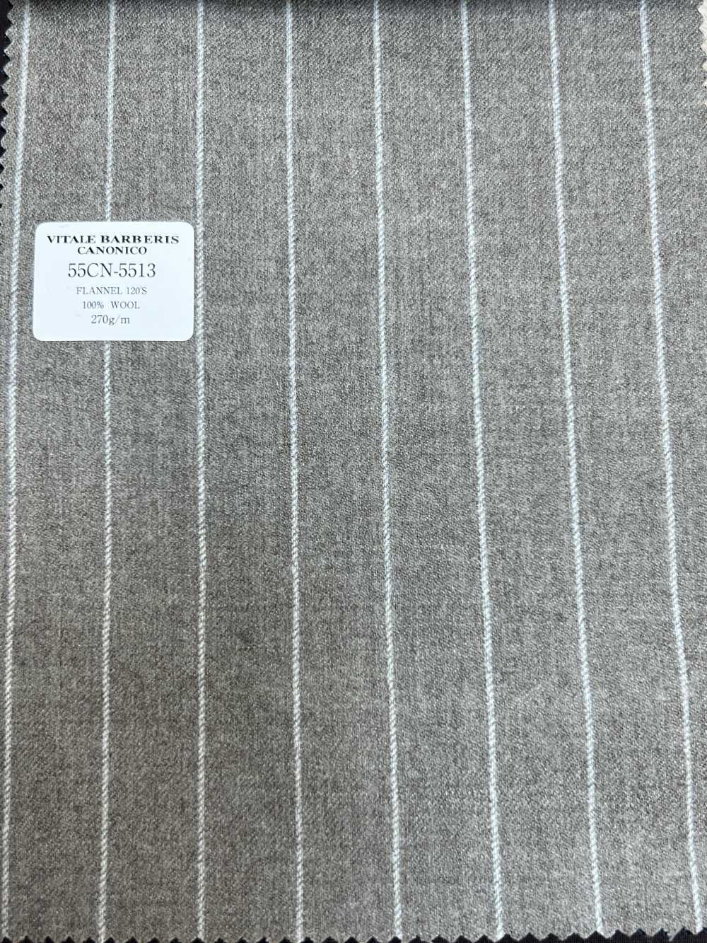 55CN5513 CANONICO FLANNEL 120'S Beige Stripe[Textile] CANONICO