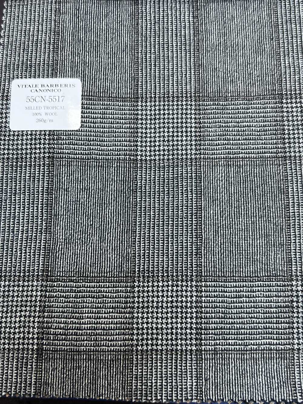 55CN5517 CANONICO MILLED TROPICAL Gray Glen Check[Textile] CANONICO