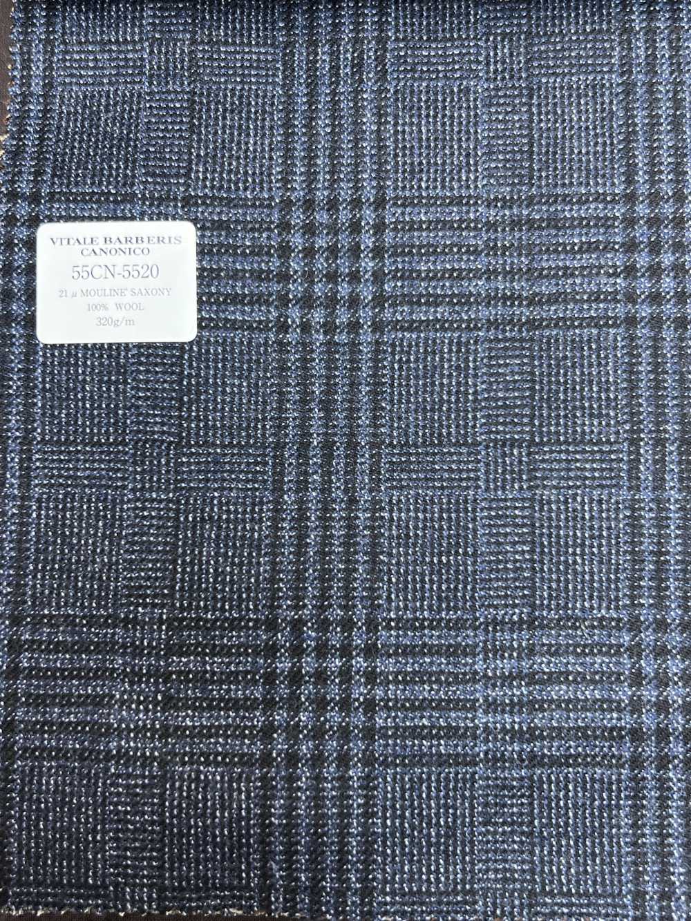 55CN5520 CANONICO 21μ MOULINE' SAXONY Navy Glen Check[Textile] CANONICO