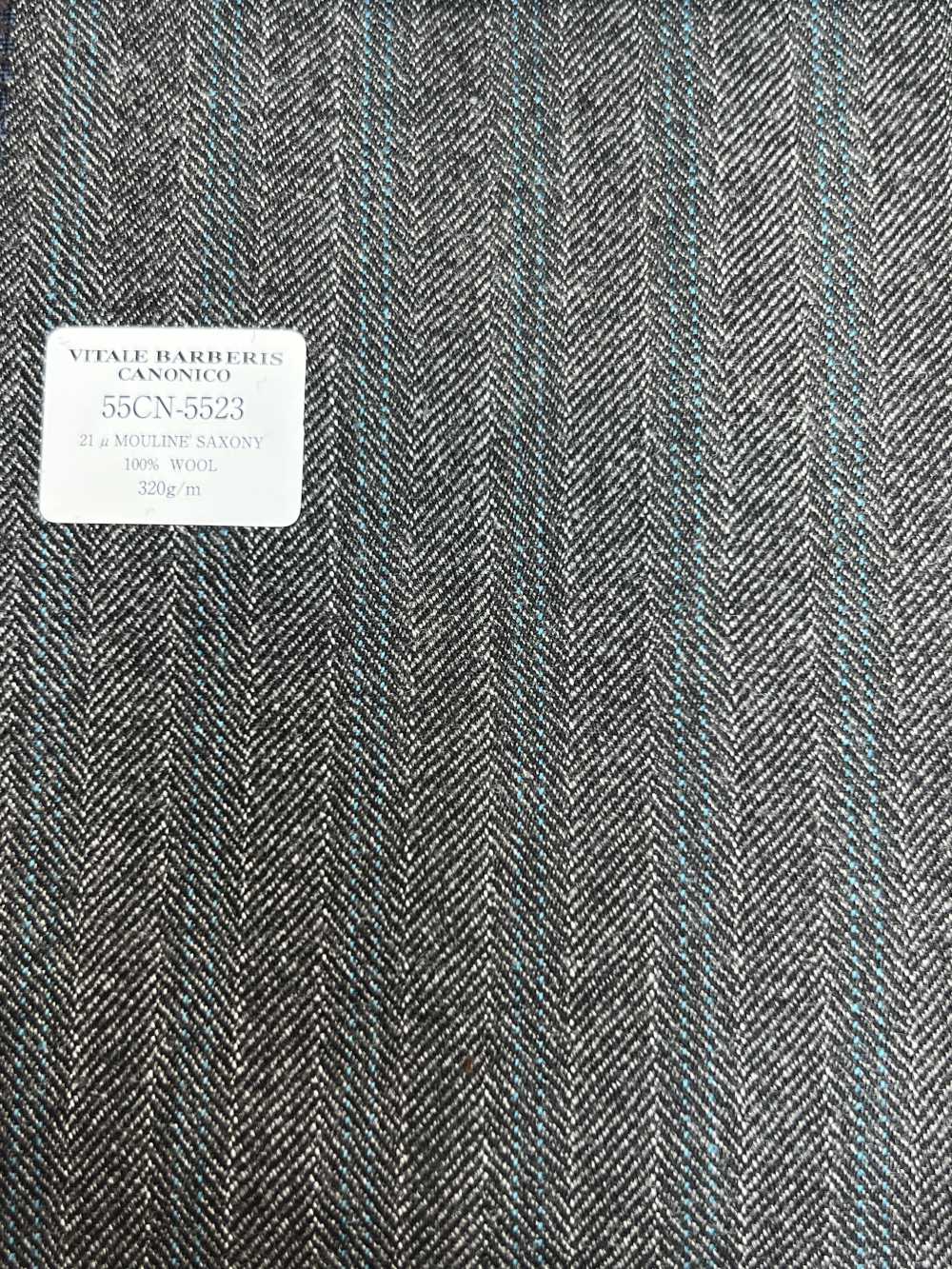 55CN5523 CANONICO 21μ MOULINE' SAXONY Gray Alternate Stripe[Textile] CANONICO