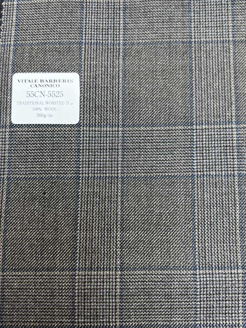55CN5525 CANONICO TRADITIONAL WORSTED 21μ Brown Glen Check[Textile] CANONICO