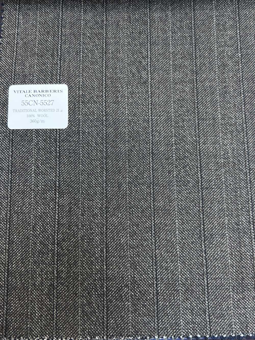 55CN5527 CANONICO TRADITIONAL WORSTED 21μ Brown Stripe[Textile] CANONICO