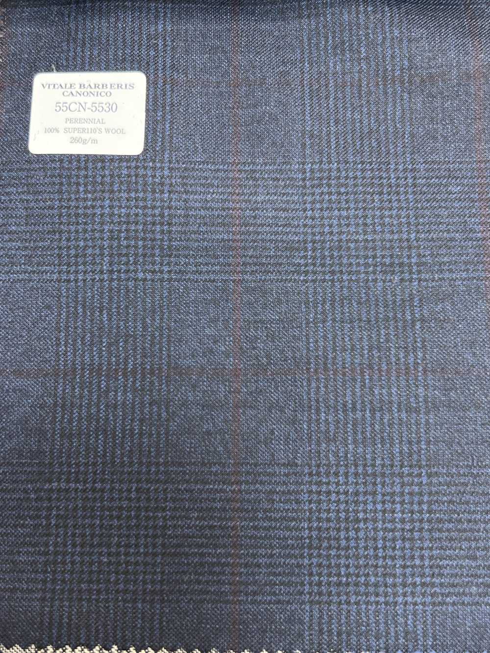 55CN5530 CANONICO PERENNIAL SUPER110'S Navy X Wine Glen Check[Textile] CANONICO