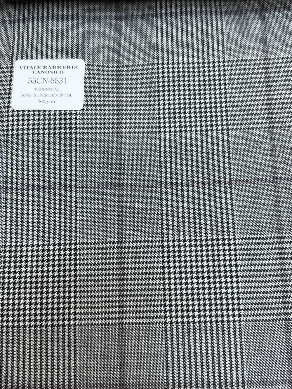 55CN5531 CANONICO PERENNIAL SUPER110'S Gray X Purple Glen Check[Textile] CANONICO