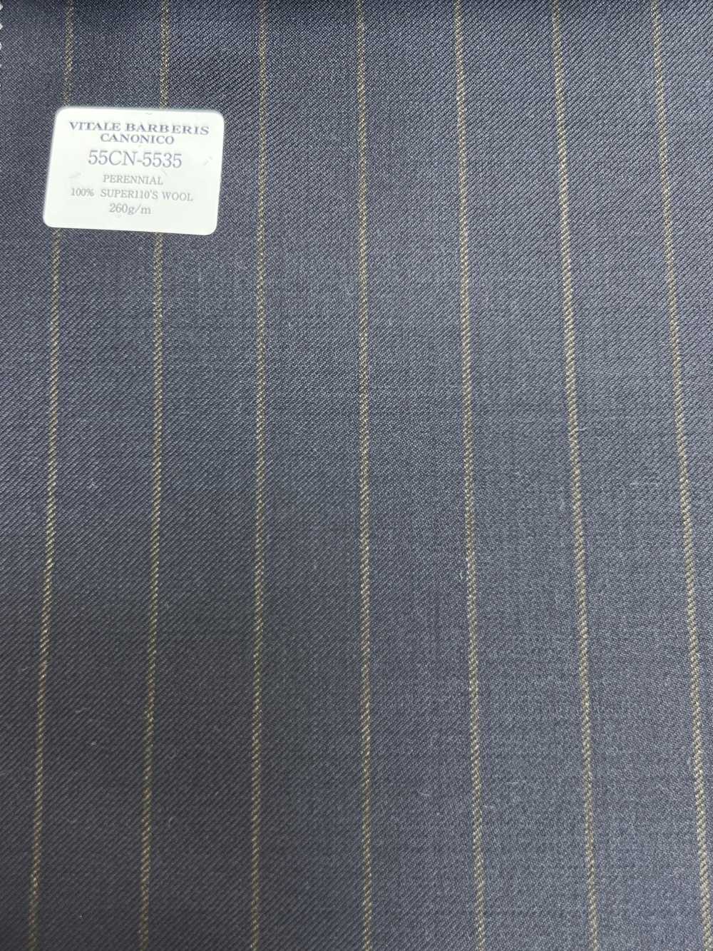 55CN5535 CANONICO PERENNIAL SUPER110'S Navy Stripe[Textile] CANONICO