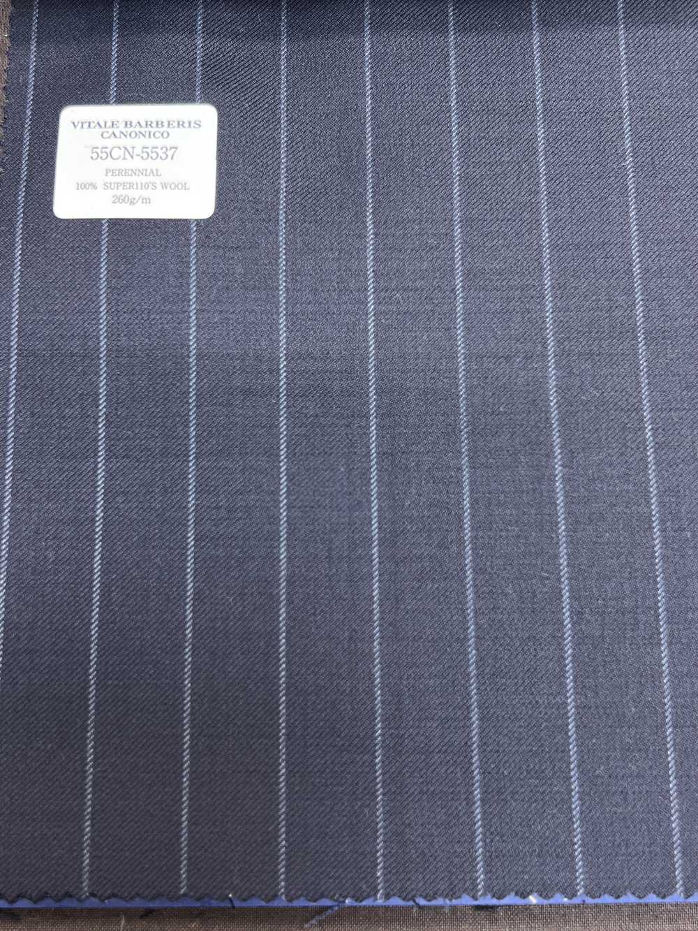 55CN5537 CANONICO PERENNIAL SUPER110'S Navy Stripe[Textile] CANONICO