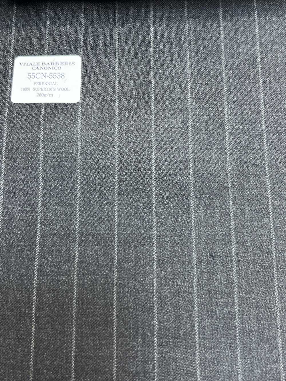 55CN5538 CANONICO PERENNIAL SUPER110'S Charcoal Heaven Gray Stripe[Textile] CANONICO