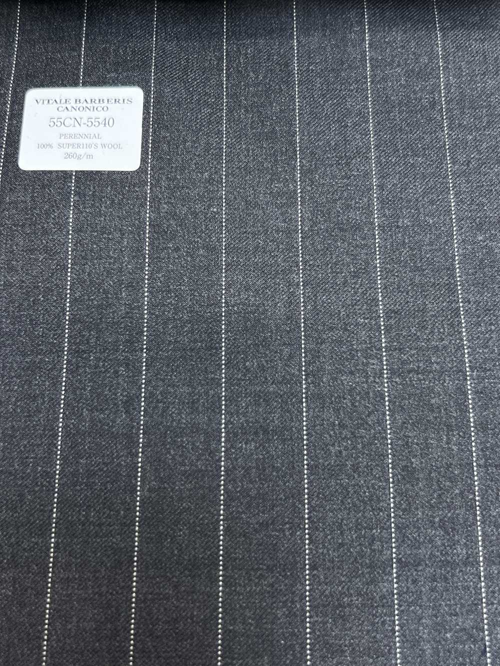 55CN5540 CANONICO PERENNIAL SUPER110'S Charcoal Heaven Gray Stripe[Textile] CANONICO