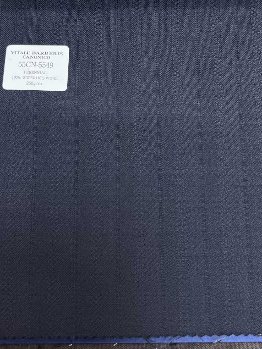 55CN5549 CANONICO PERENNIAL SUPER110'S Navy Woven Stripe[Textile] CANONICO
