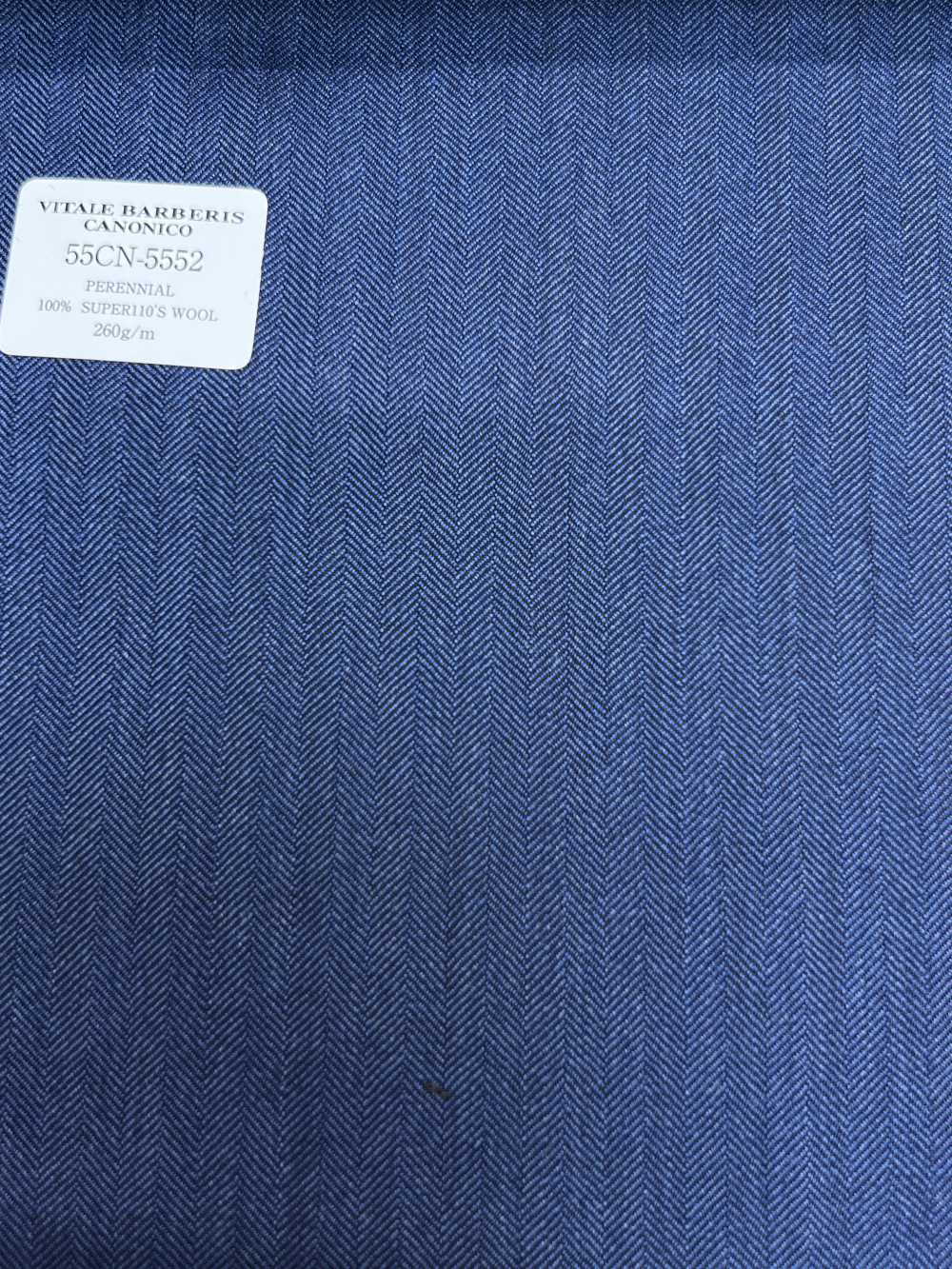 55CN5552 CANONICO PERENNIAL SUPER110'S Blue Herringbone[Textile] CANONICO