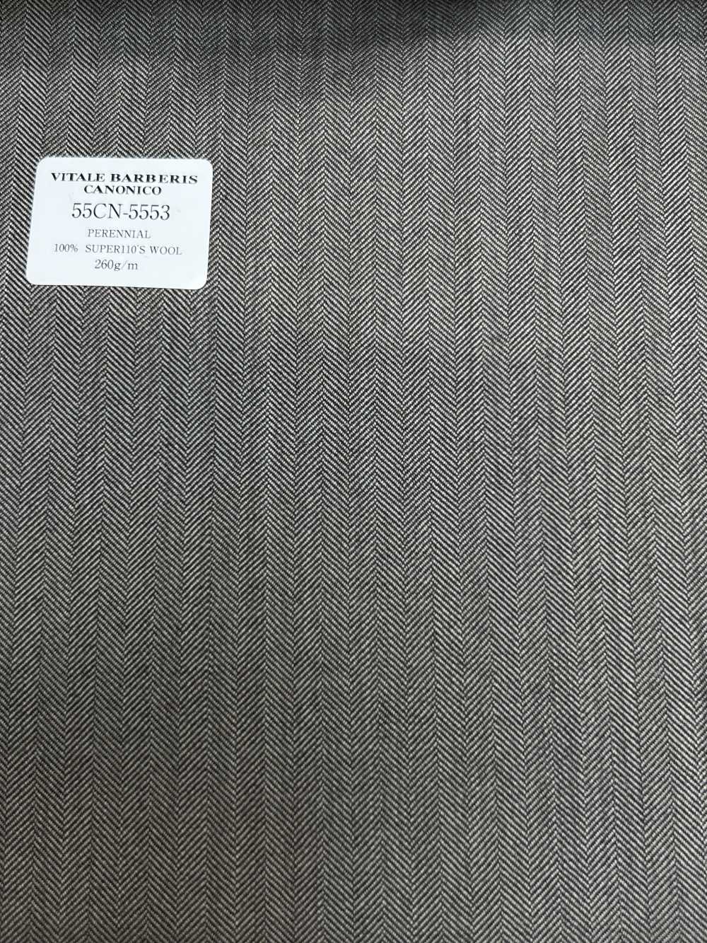 55CN5553 CANONICO PERENNIAL SUPER110'S Light Gray Herringbone[Textile] CANONICO