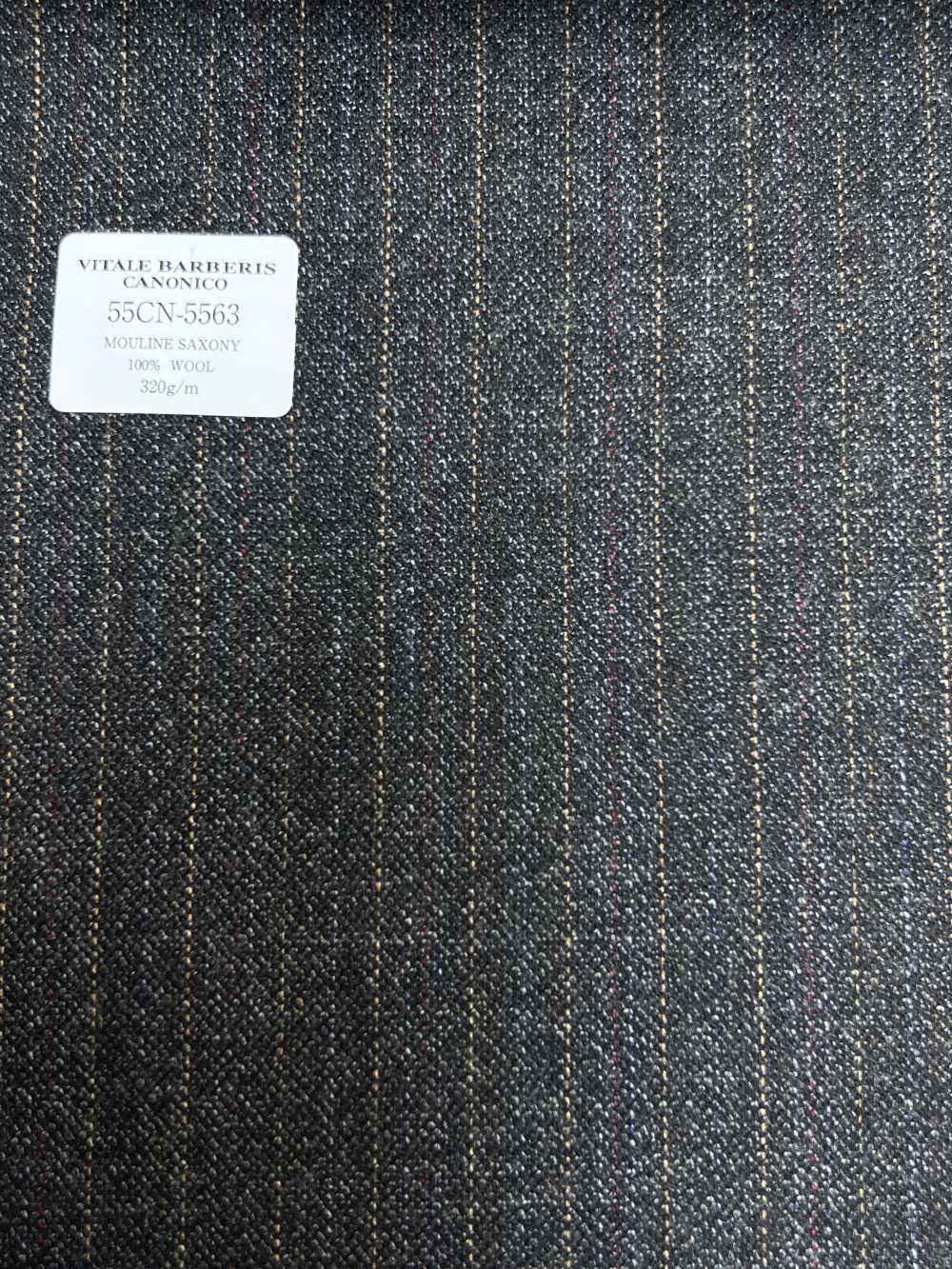 55CN5563 CANONICO MOULINE' SAXONY Gray Stripe[Textile] CANONICO