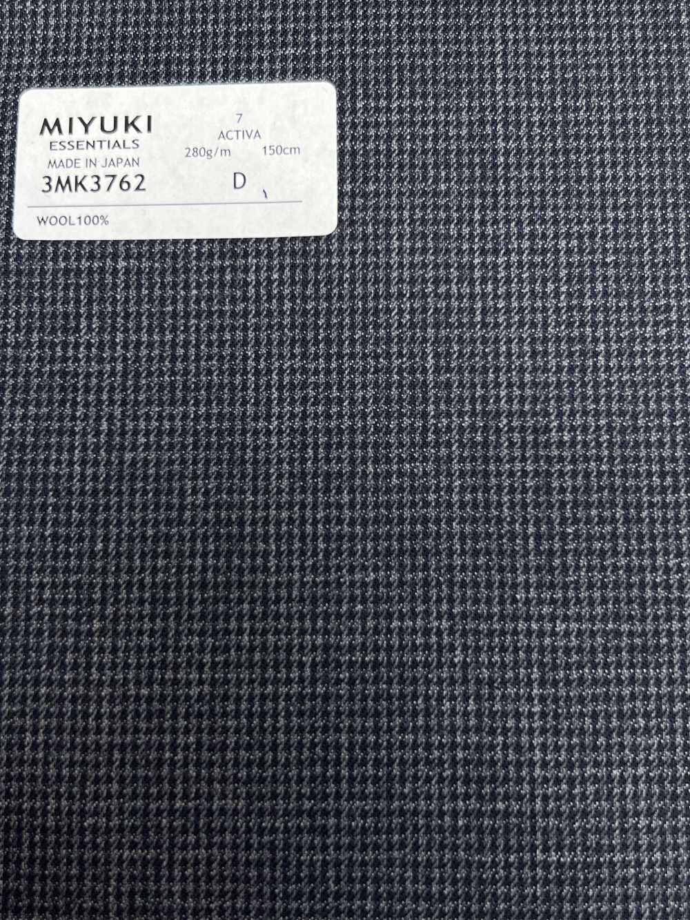 3MK3762 25AW ACTIVA Check Blue Gray[Textile] Miyuki Woolen Mills