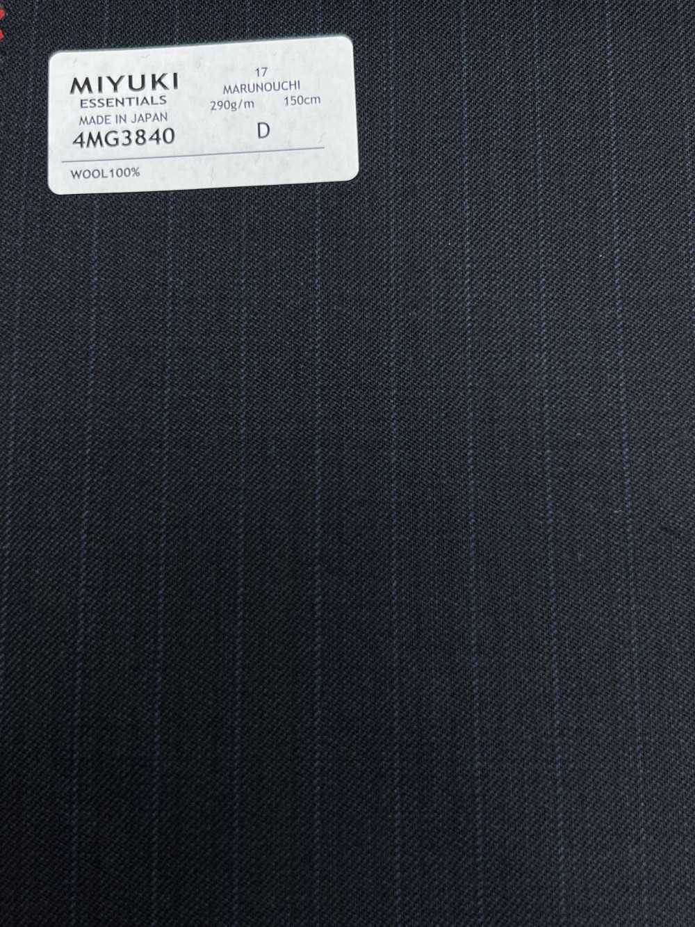 4MG3840 25AW MARUNOUCHI Alternate Stripe Dark Navy[Textile] Miyuki Woolen Mills