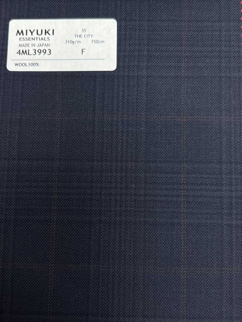 4ML3993 25AW THE CITY Alternate Glen Check Navy[Textile] Miyuki Woolen Mills