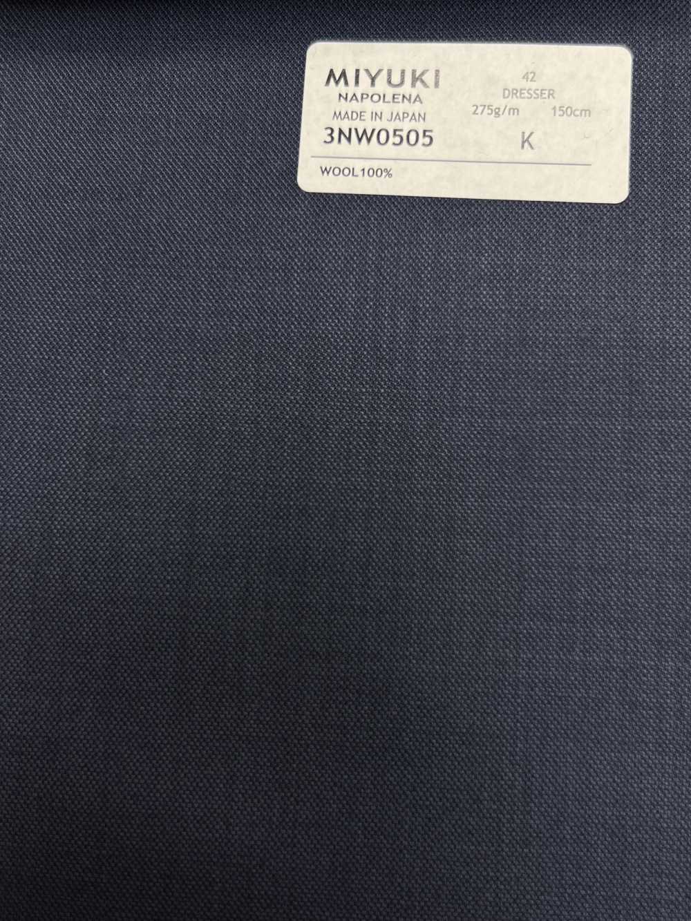 3NW0505 25AW NAPOLENA DRESSER Twill Blue[Textile] Miyuki Woolen Mills