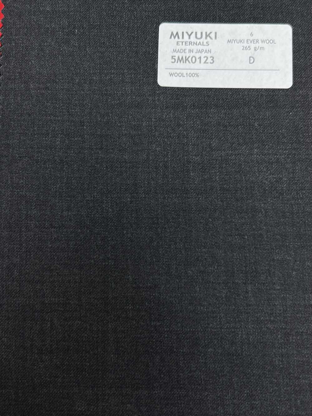 5MK0123 MIYUKI EVER WOOL (Miyuki Everwool) No Pattern Charcoal Heaven Gray[Textile] Miyuki Woolen Mills