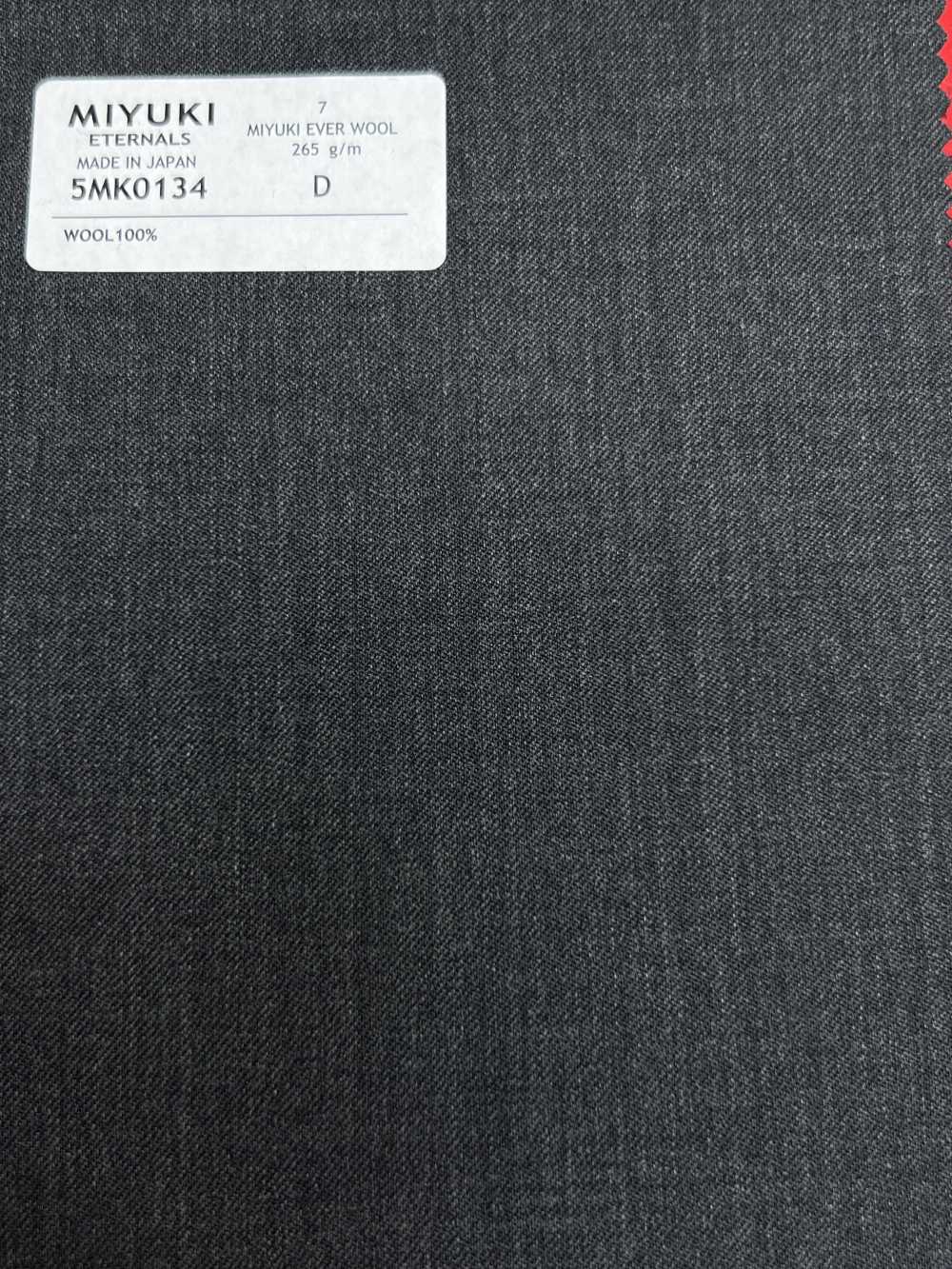 5MK0134 MIYUKI EVER WOOL (Miyuki Everwool) No Pattern Gray[Textile] Miyuki Woolen Mills