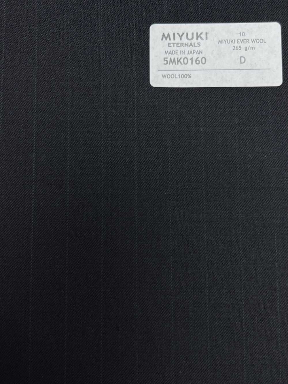 5MK0160 MIYUKI EVER WOOL Striped Dark Navy[Textile] Miyuki Woolen Mills